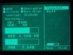 a.3 SATLOOK MICRO detail na menu signalnej kvality odstup SN a chybovosti chBER