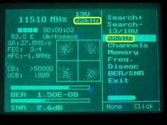 Satlook Micro 1 potvrdte vyber polozky v menu s oznacenim 22 kHz tak aby sa objavil udaj 22 kHz v menu pod riadiacim napatim pre zmenu polarizacie 13 alebo 18V