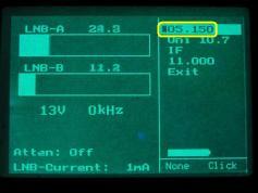 krok c4 Satlook Micro potvrdte LOF kmitocet 5.150 GHz pre C pasmo a vratte sa spat cez polozku EXIT