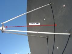 PF Kovosat 140 cm detail na ohniskovu vzdialenost 57 cm