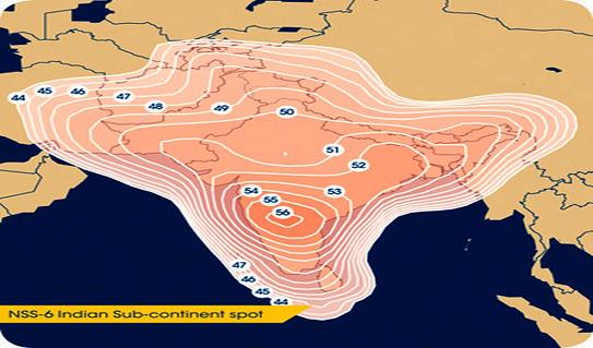 NSS 6 at 95.0 e_Indian subcontinent SPOT-ku band