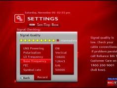 Measat 3 at 91.5 e-south asia beam-Reliance Digital TV-reception quality-12 643 V-02w