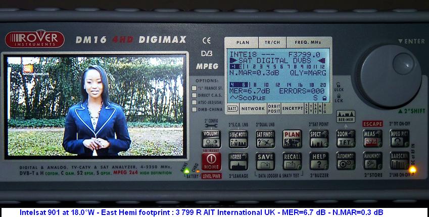 Intelsat 901 at 18.0 w _ east hemi footprint in C band