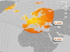 Eurobird 1 at 28.5 e _ Steerable footprint _