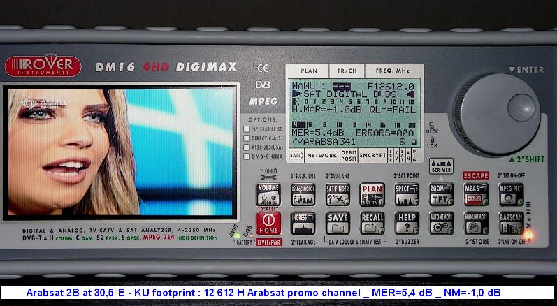 Arabsat 2B at 30.5 e _ KU footprint _