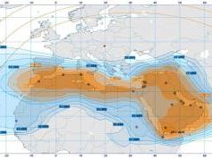 Arabsat 2B at 30.5 e _ KU footprint map