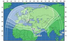 Express AM 1 at 40E Wide Europe Beam