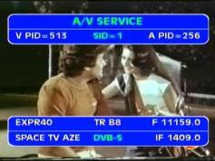 Express AM1 at 40.0°E _  11 159 V Space TV _ VA pids data