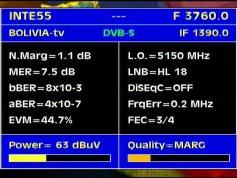 Intelsat 805 at 55.5 w _ Hemi footprint_3 760 H Bolivia TV_Q data