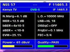 NSS 12 at 57.0 e-middle east and europe beam-11 465 H feeds Kenya tv-Q data