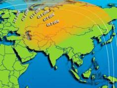 Intelsat 702 at 66.0 e _ SPOT 2 East Russia footprint