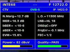 Intelsat 10 at 68.5 e-africa and europoe beam-12 722 V Sentech digital Africa-Q data