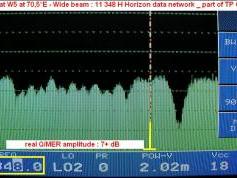 11 348 H Horizon data network _ Eutelsat W5 at 70.5E second pulse of data provider