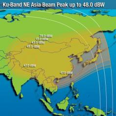 Intelsat 4 at 72E KU NorthEast Asia footprint