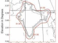 Insat 4CR at 74.0E KU Coverage diagram