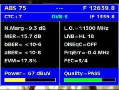 ABS 1 at 75.0 e-northern footprint-12 640 V Packet GTSS TV-Q data
