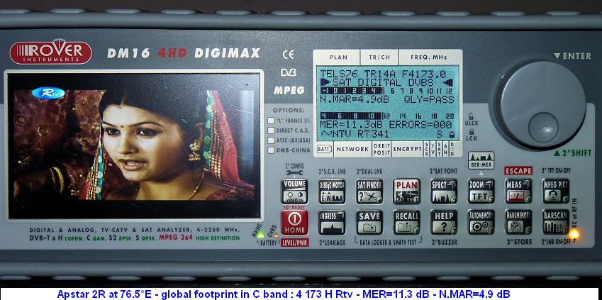 Apstar 2R at 76.5 e _ global footprint in C band 