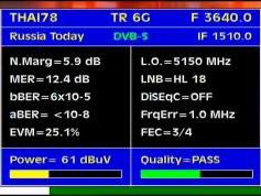 Thaicom 2-5 at 78.5 e _ H global footprint_ 3 640 H Packet RRSat_Q data