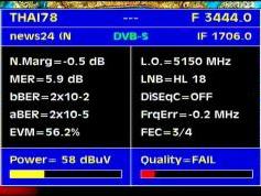 Thaicom 5 at 78.5 e-asian beam-3 444 V News 24-Q data