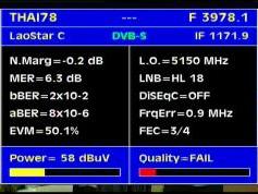 Thaicom 5 at 78.5 e-asian beam-3 978 V LaoStar-Q data