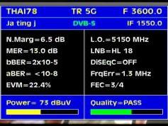 Thaicom 5 at 78.5 e-global beam-3 600 H Thaicom network-Q data