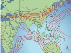 Measat 3 at 91.5 E-global footprint