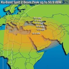 Intelsat 709 at 85.2E KU SPOT 2 footprint
