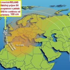 Vyzarovaci diagram druzice INTELSAT 1002 na 1W pre paket DIGI TV Czech and Slovak ok