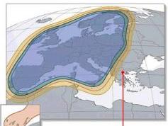 Vyzarovaci diagram Astra 1G 19E pre JOJ,MARKIZA,MUSICBOX pre miesto prijmu NEA CHALKIDONA 20 Km od mesta Thessaloniki c2