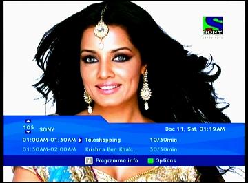 NSS 6 at 95.0 e-Indian subcontinent SPOT-packet Dish TV-12 647 H-SONY tv-n