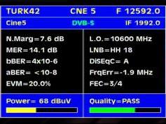 Turksat 2A 3A at 42e-12 592 H packet Cine Digital-Q data