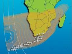 IS-7 at 68.5 E KU South Africa footprint