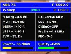 ABS 1 at 75.0 e-B footprint-3 560 V Packet CTH-Q data