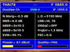 Thaicom 5 at 78.5 e-asian beam-3 845 V Dodee Channel-Q data