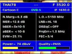 Thaicom 5 at 78.5 e-global beam-3 520 H Modernine tv-Q data