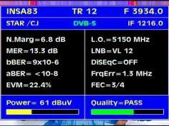 Insat 2E-3B-4A at 83.0e-2e wide beam-3 934 V packet TATA-Q data