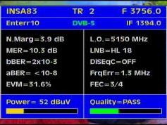 Insat 2E-3B-4A at 83.0e-4a wide beam-3 756 H packet Indiasign -Q data
