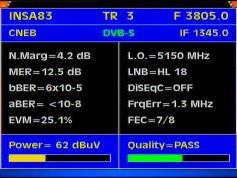 Insat 2E-3B-4A at 83.0e-4a wide beam-3 805 H packet essel shyam -Q data